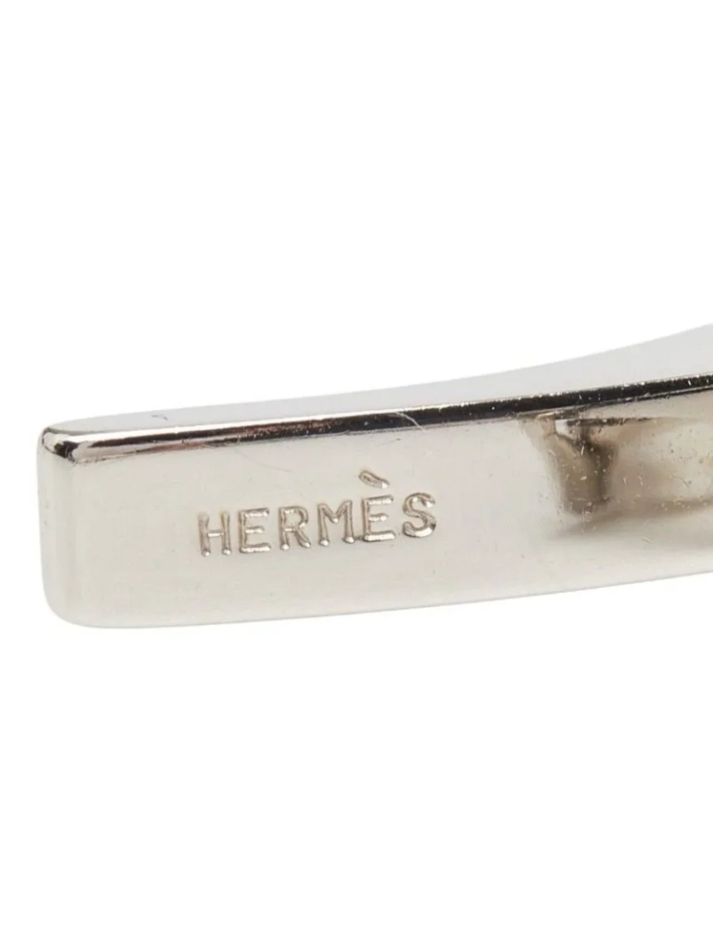 Hermes Phil Glove Holder Silver Metal Gloves